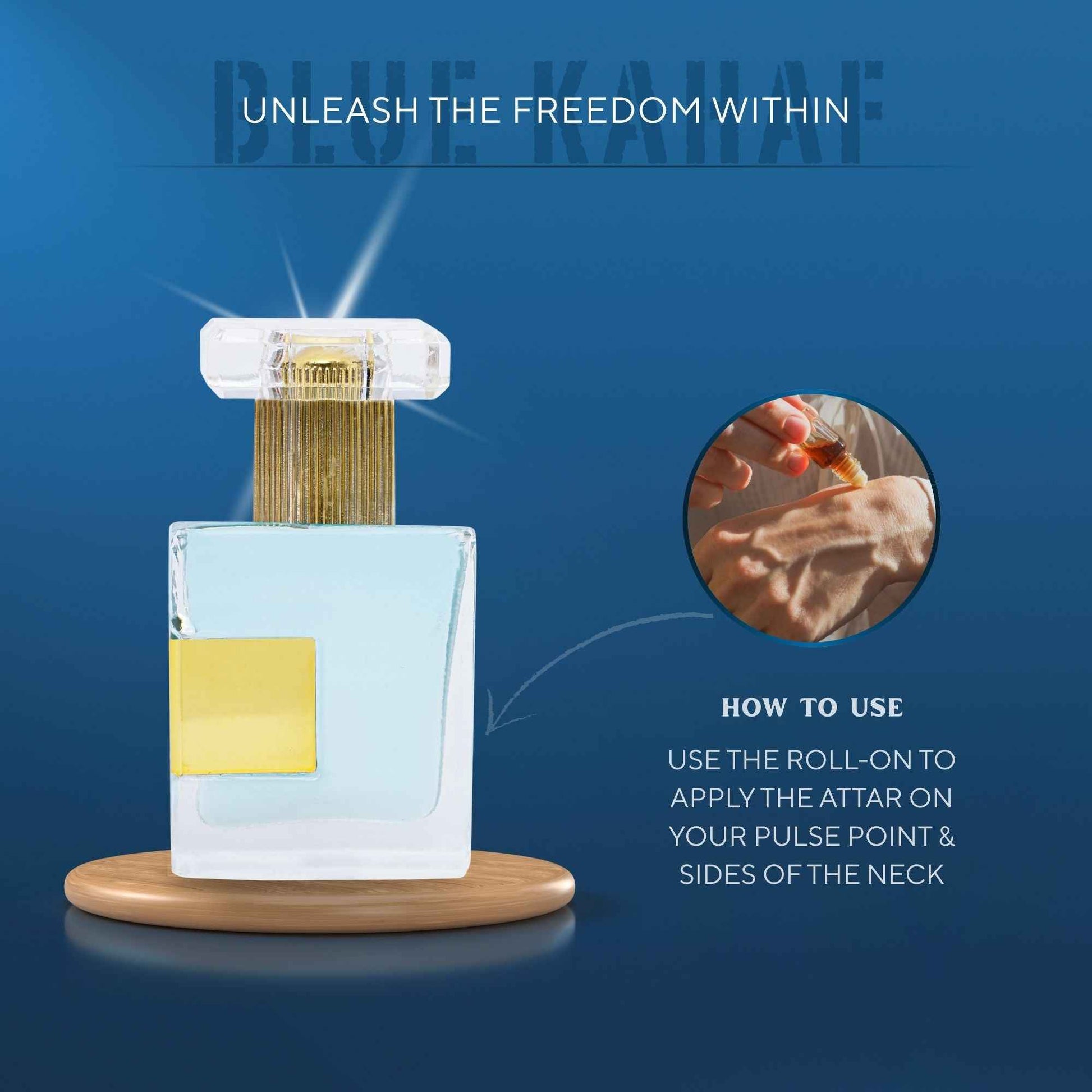 Kahaf Blue Attar | Aqua Fresh Unisex Fragrance 15ml